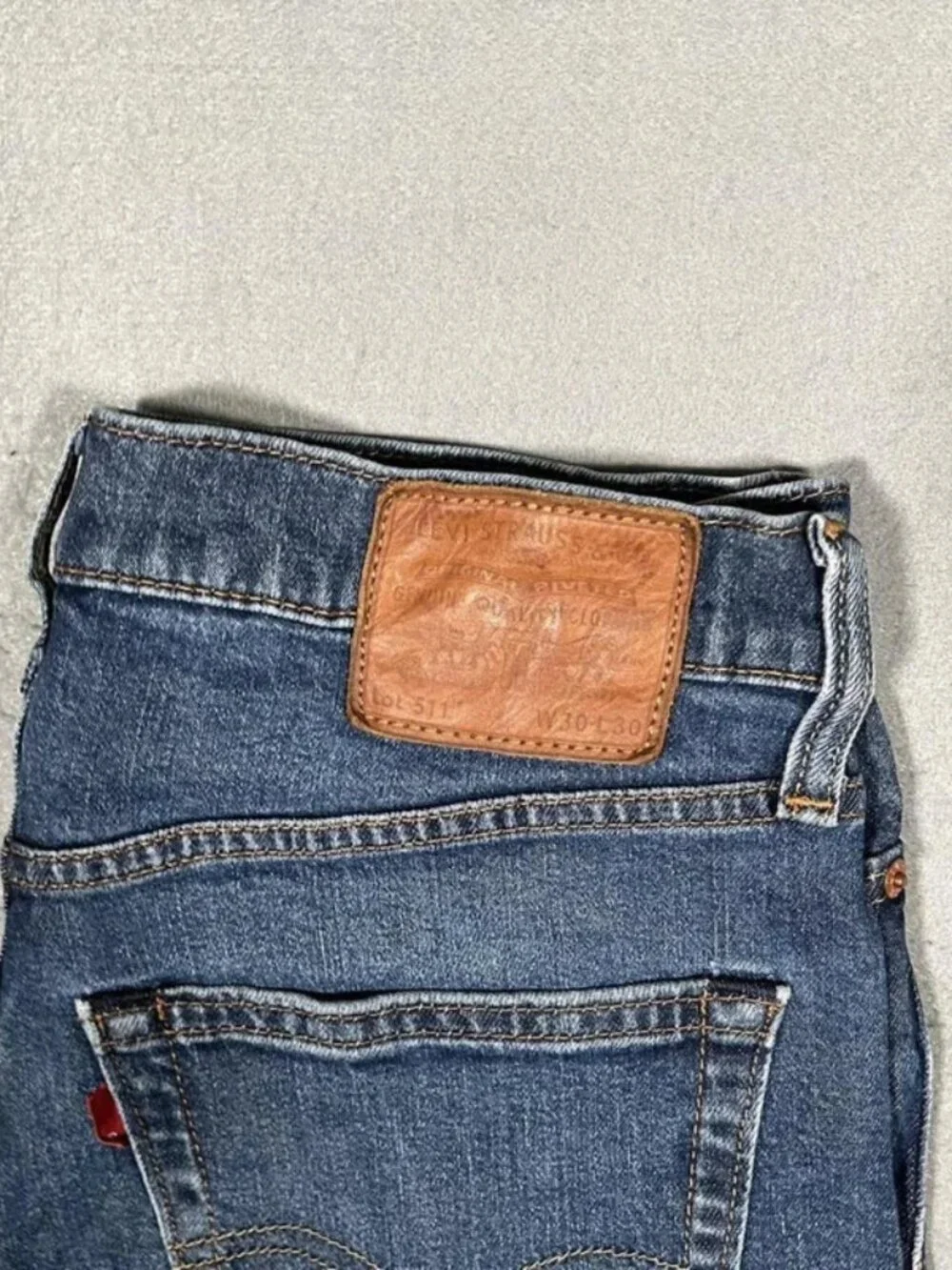 Levi’s 511 Blue Classic Denim Jeans Vintage Slim Mens W30 I30